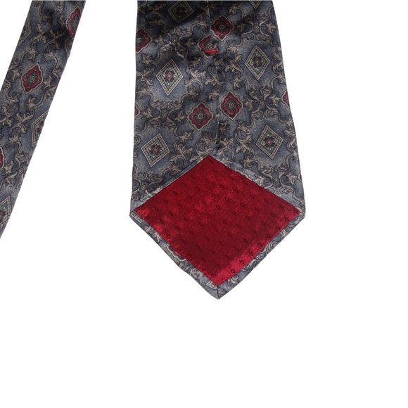 ZYLOS George Machado Mens Baroque Geometric Batik Abstract 100% Italian Silk Tie - Picture 4 of 5